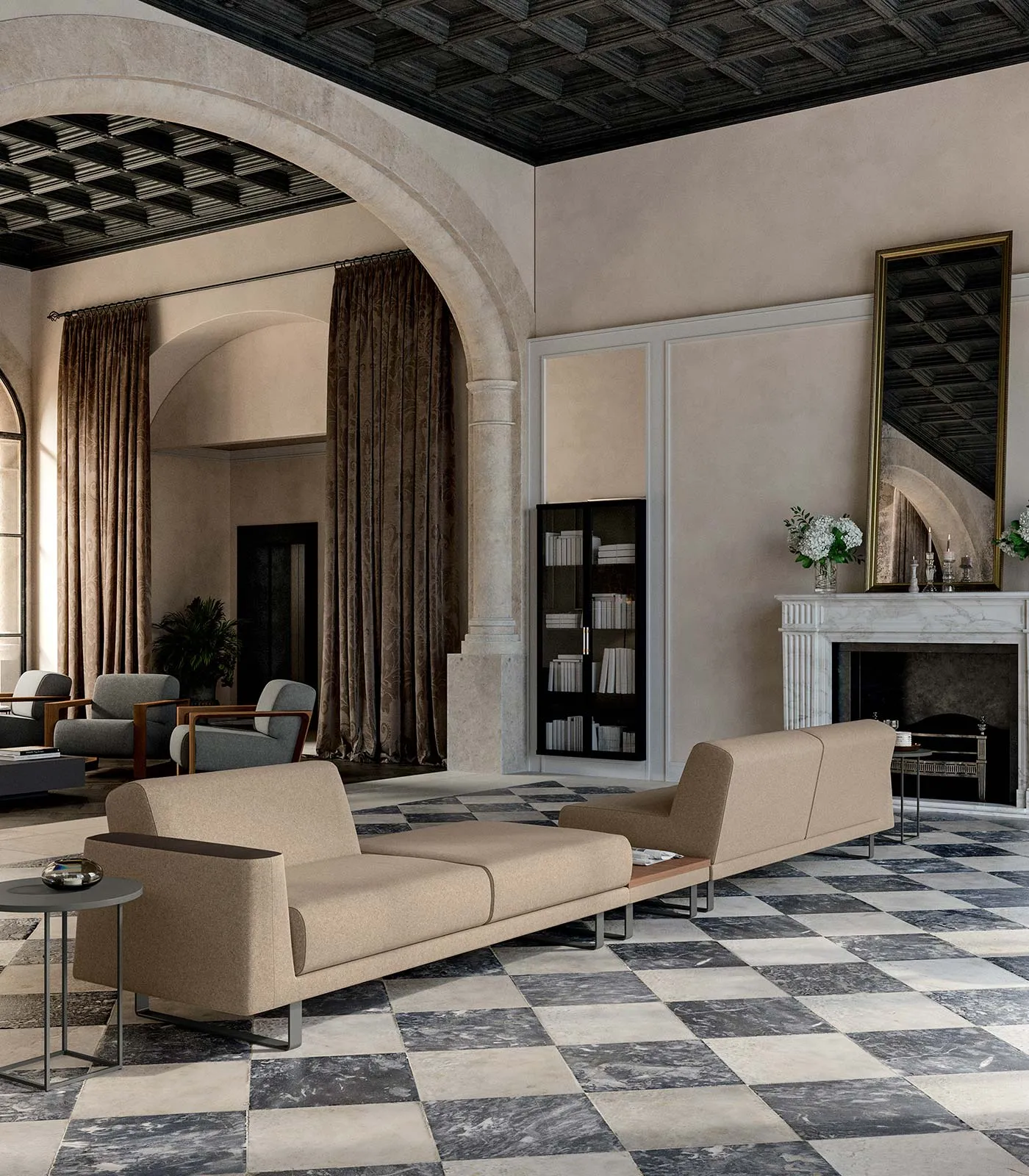 Avana fabric sofa by Quadrifoglio Group