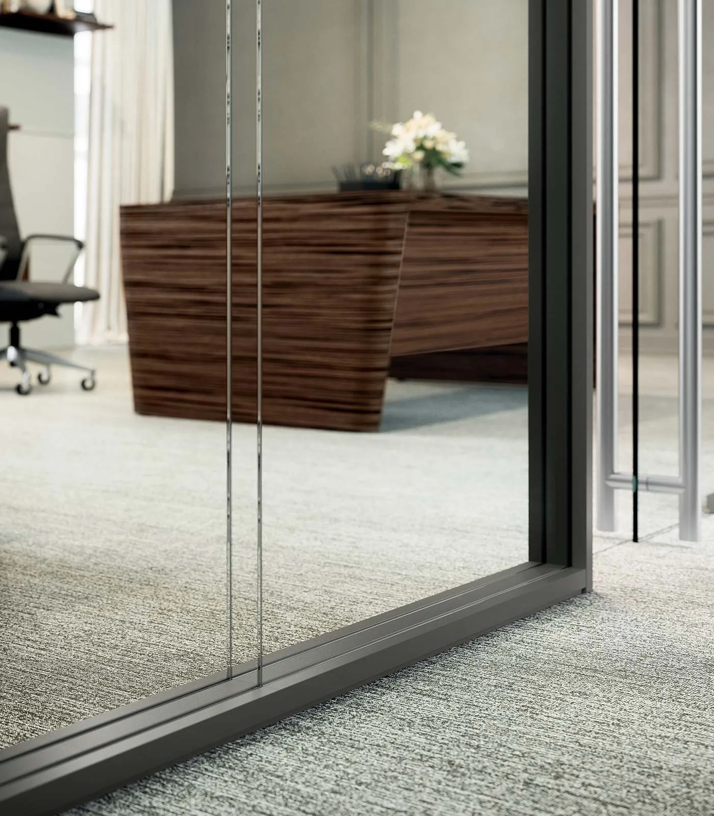 M2 movable office partition by Quadrifoglio Group