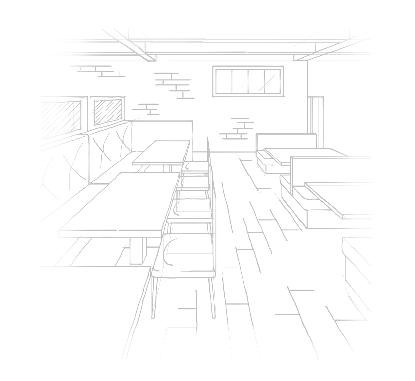 Four-leaf clover design sketch