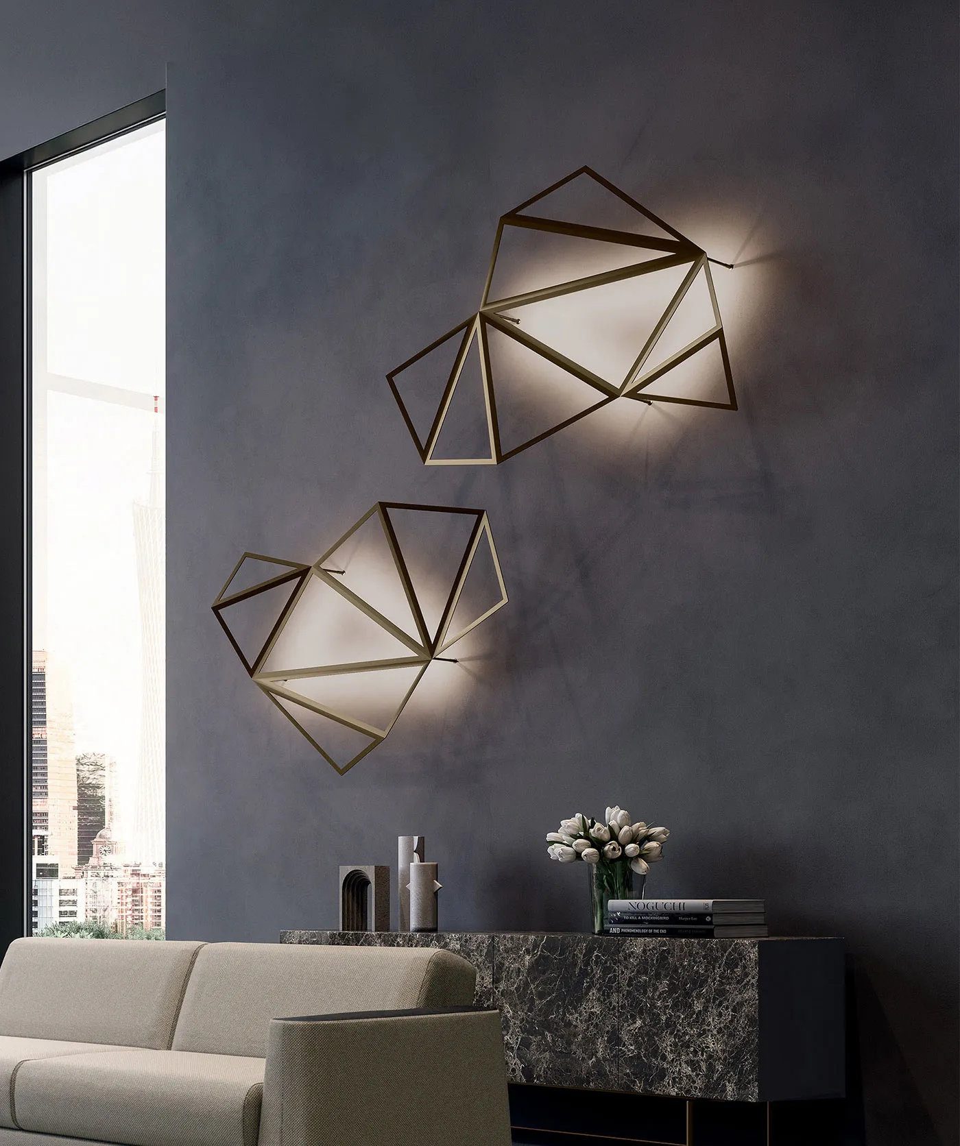 Lampada da parete LED in alluminio Starlight by Quadrifoglio Group