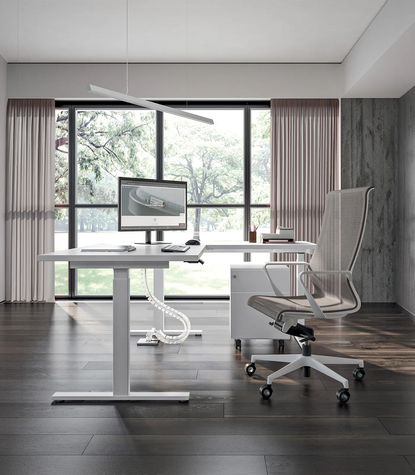 UP&UP height-adjustable workstation by Quadrifoglio Group